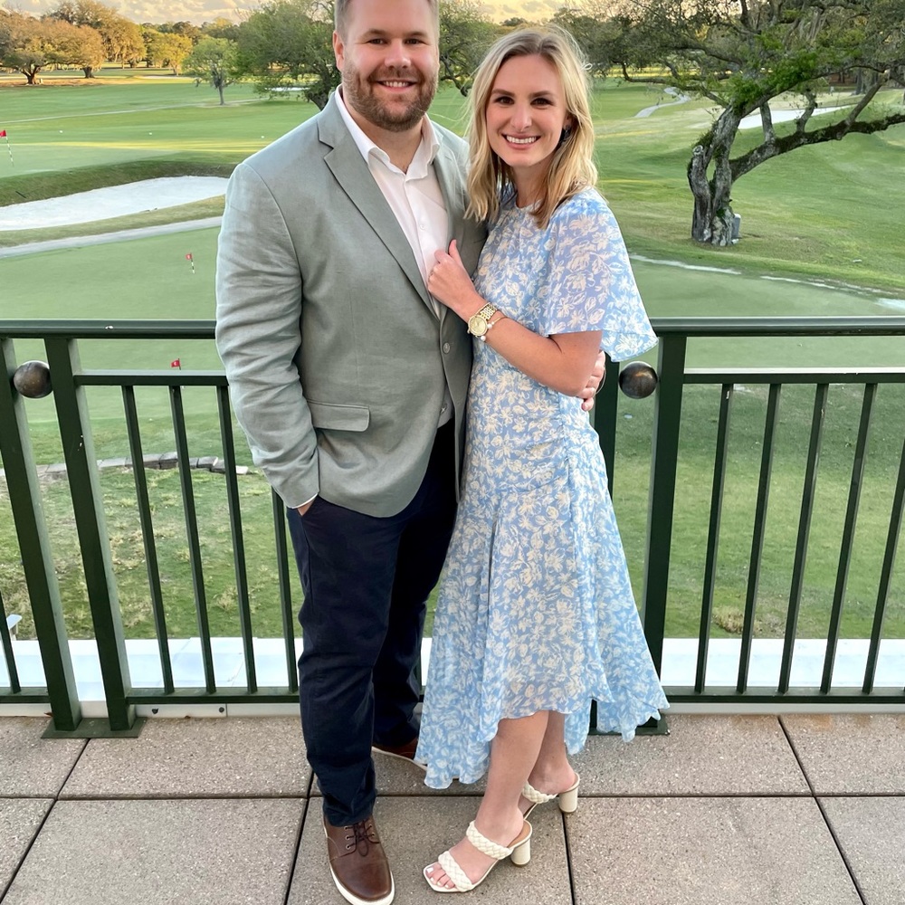 Astr the Label Blue Floral Midi Dress